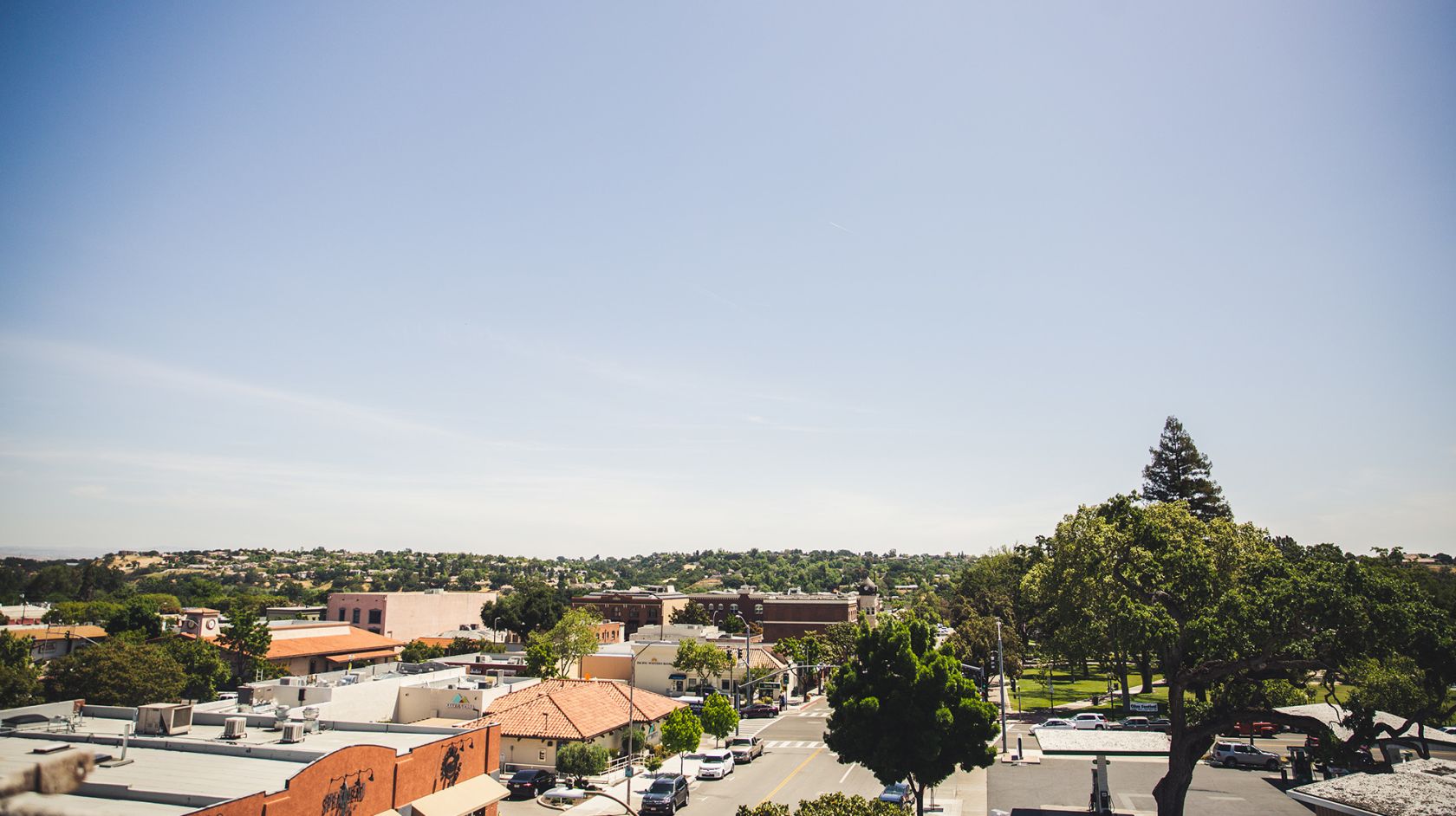 A view of Paso Robles from Tetto Rooftop Bar 